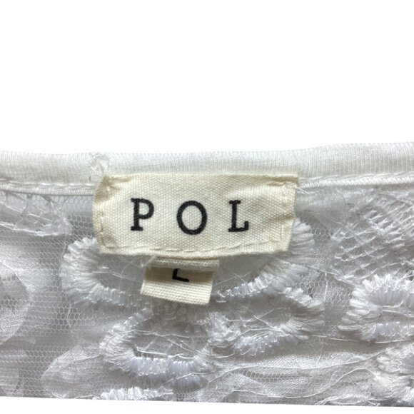 POL Off White Long Sleeve Lace NWOT - Picture 2 of 13